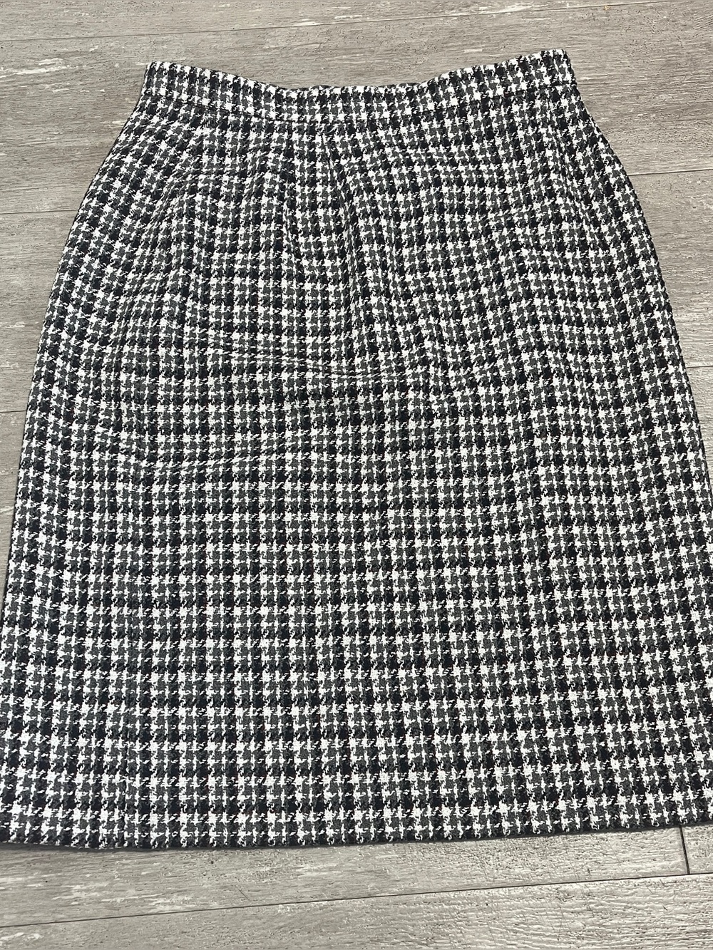 Sonia Rykiel Black white cotton Wool Blend‎ Skirt Size 42